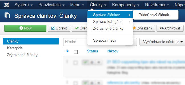 joomla články