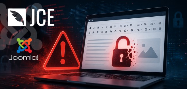 Bezpečnostná chyba v editore JCE: Skontrolujte, či nie je váš Joomla web ohrozený